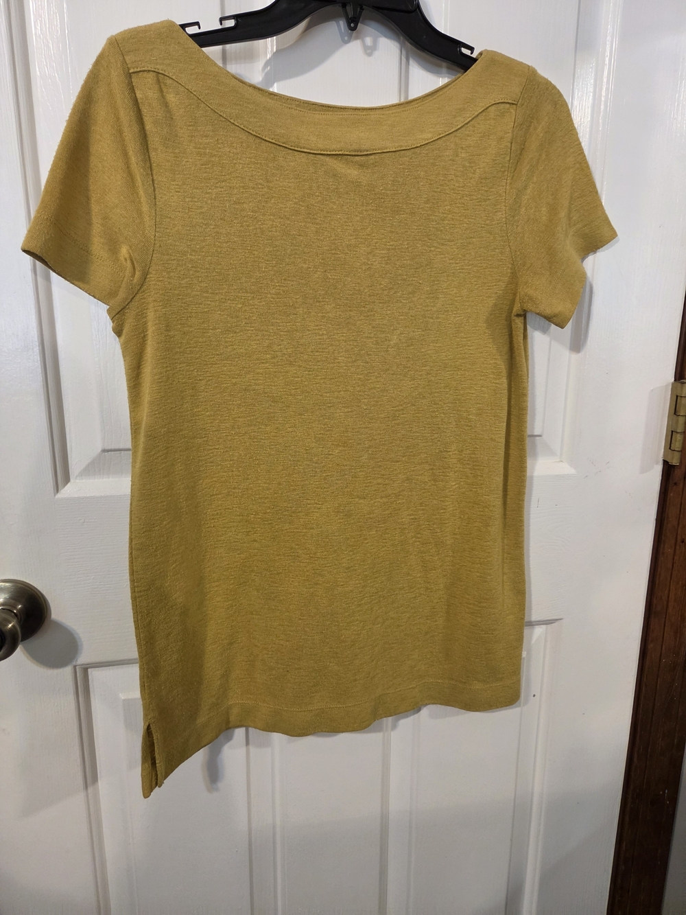 LOFT Mustard Short Sleeve Knit Top